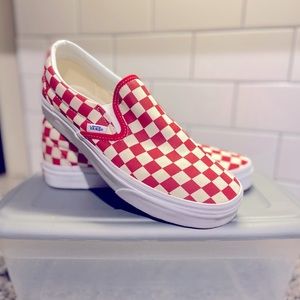 NEW Red + White Check Vans